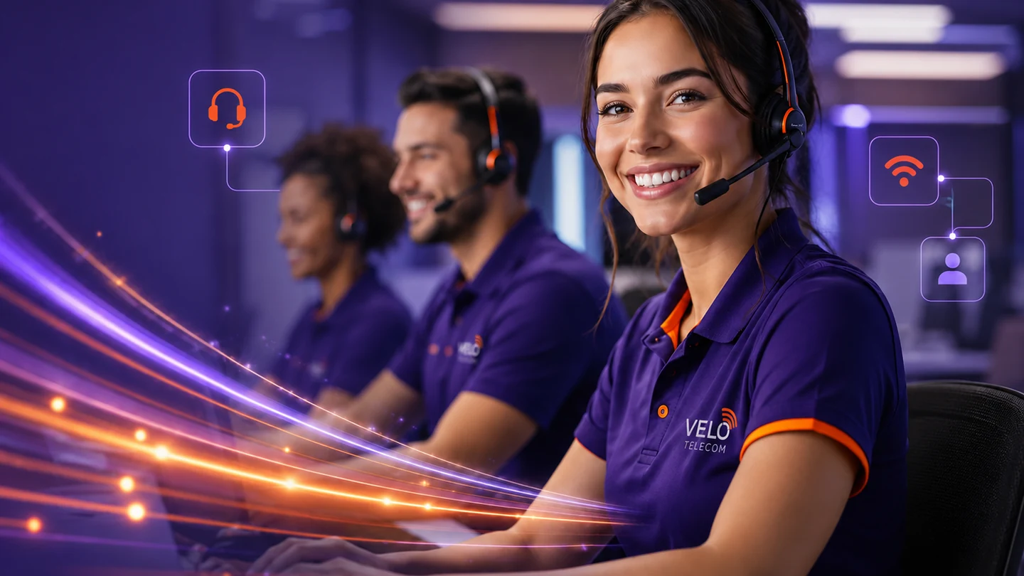 Equipe de suporte Velô Telecom