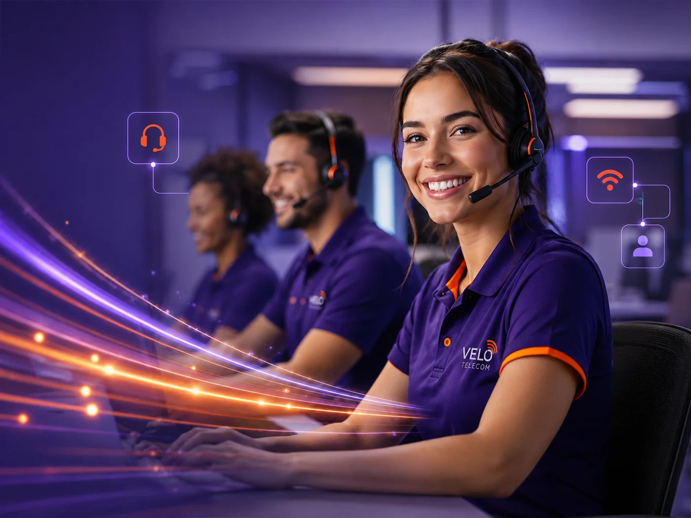 Suporte técnico da Velô Telecom